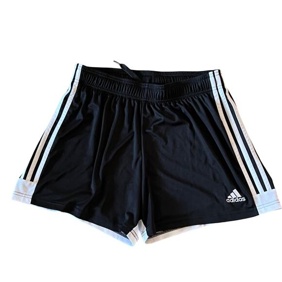 Adidas Women’s Black 3-Stripes Shorts Size L AEROREADY Athletic Running Training - Picture 1 of 4